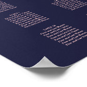 Poster Rose Gold Moderne Calligraphie Siège DIYbackground (Coin)