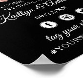 Poster Rose Gold Monogram Poker Chip Casino Mariage (Coin)