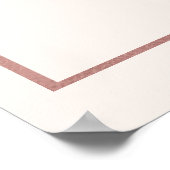 Poster Rose Gold Navy Blue Dusty rose Floral Bienvenue (Coin)