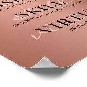 Poster Rose Gold Parties scintillant Drivers Motivational (Coin)