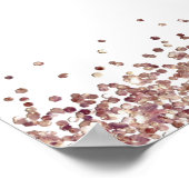 Poster Rose Gold Parties scintillant Script Welcome Seati (Coin)