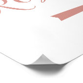 Poster Rose Gold Rétrooms Signer Droite Directions (Coin)