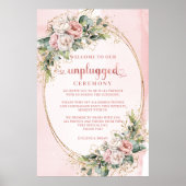 Poster Rose Gold Rose Clair Romantique Cérémonie Sans Tél (Devant)