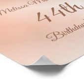 Poster Rose Gold Roses fête d'anniversaire (Coin)