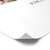 Poster Rose Gold Script Photo Mariage Réception Bienvenue (Coin)