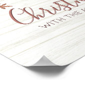 Poster Rose Gold Snowflake Russe hiver Noël (Coin)