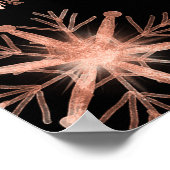 Poster Rose Gold Snowflakes fête d'anniversaire (Coin)