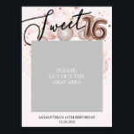 Poster Rose Gold Sweet 16 Ballons Anniversaires Photo Pro<br><div class="desc">Faites savoir à vos amis de marquer leurs calendriers pour votre journée spéciale avec ces beaux accessoires photo Sweet 16 bleu poussiéreux. Chaque accessoire photo présente un design festif avec de beaux ballons, parfait pour mettre l'ambiance pour une journée de plaisir et de célébration. Que vous ayez l'intention d'organiser un...</div>