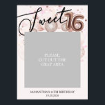 Poster Rose Gold Sweet 16 Ballons Anniversaires Photo Pro<br><div class="desc">Faites savoir à vos amis de marquer leurs calendriers pour votre journée spéciale avec ces beaux accessoires photo Sweet 16 bleu poussiéreux. Chaque accessoire photo présente un design festif avec de beaux ballons, parfait pour mettre l'ambiance pour une journée de plaisir et de célébration. Que vous ayez l'intention d'organiser un...</div>