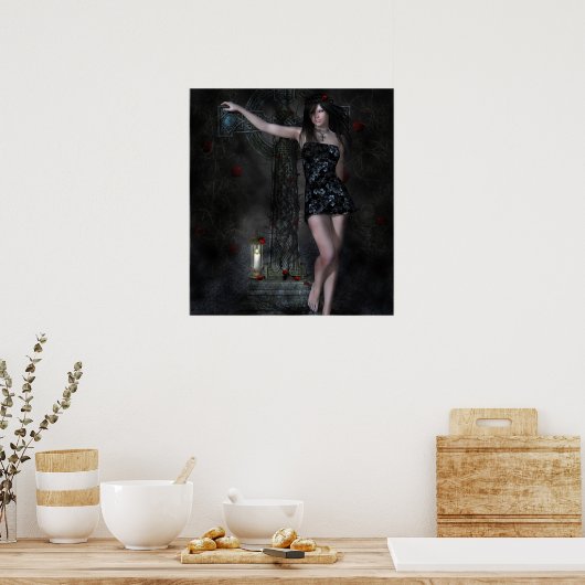 Poster Rose gothique (Cuisine)