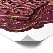 Poster Rose Gras CLASSIQUE NE MEURT JAMAIS (Coin)