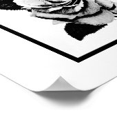 Poster rose gravé 11x14 (Coin)