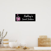 Poster rose Guitar Rock Star Sweet 16 Banner (Cuisine)