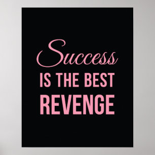 Poster Rose inspiré de noir de citation de vengeance de