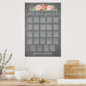 Poster Rose Jardin Floral Mariage Sein Graphique (Cuisine)