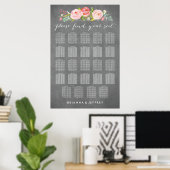 Poster Rose Jardin Floral Mariage Sein Graphique (Bureau à domicile)