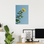Poster rose jaune (Bureau à domicile)