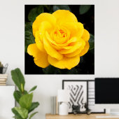 Poster Rose jaune (Bureau à domicile)