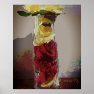 Poster Rose jaune