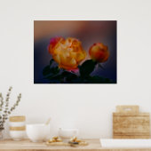 Poster Rose jaune avec rose et sens (Cuisine)