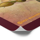 Poster Rose jaune colorée (Coin)