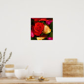 Poster Rose jaune rouge I (Cuisine)