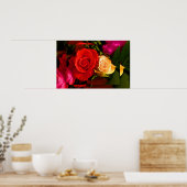 Poster Rose jaune rouge II (Cuisine)