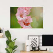 Poster Rose Joyeux Soleil brillant Gladiolus Fleurs Arty (Bureau à domicile)