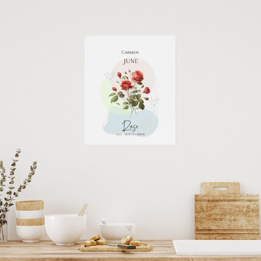 Poster Rose June Flower (Cuisine)