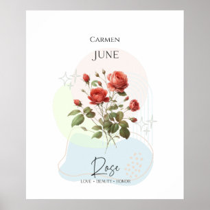 Poster Rose June Flower