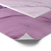 Poster Rose Lavande Abstrait Bienvenue (Coin)