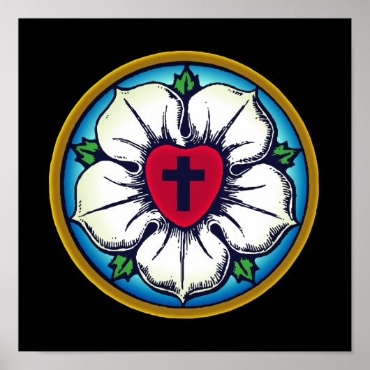 Poster Rose luthérien (Devant)