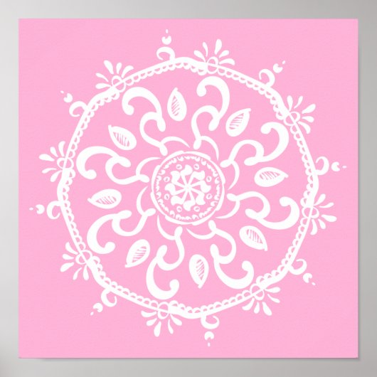 Poster Rose Mandala (Devant)