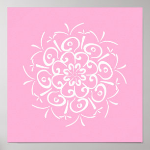 Poster Rose Mandala