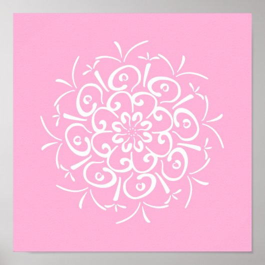 Poster Rose Mandala (Devant)