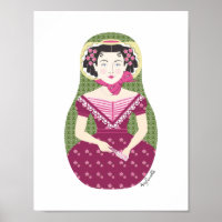 Poster Rose Matryoshka