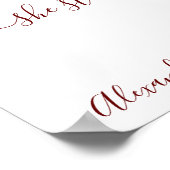 Poster Rose Meilleur Mariage du jour Date Oui Jour (Coin)