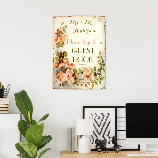 Poster Rose mignon (Bureau à domicile)