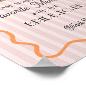 Poster Rose Mignonne Préférée des Souvenirs Mariée (Coin)