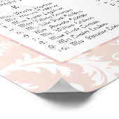 Poster Rose Millénaire Votre Plan de Table de Mariage Pho (Coin)