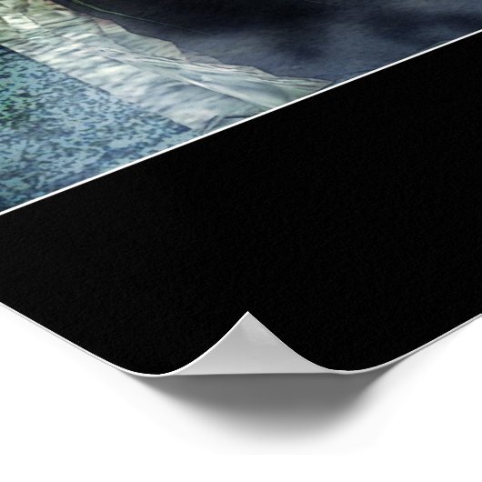 Poster Rose minuit (Coin)