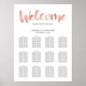 Poster Rose moderne Gold Love Mariage Seing Graphique (Devant)