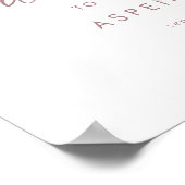 Poster Rose moderne Gold Script Mariage Bienvenue (Coin)