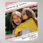 Poster Rose moderne Parties scintillant or et photo BBF m (Devant)