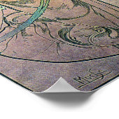 Poster Rose mort par Alfons Mucha 1898 (Coin)