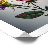 Poster Rose multicolore (Coin)