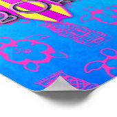 Poster Rose né au Surf (Coin)