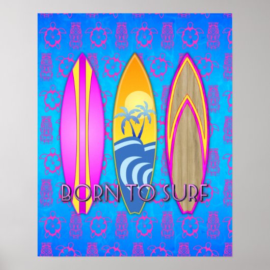 Poster Rose né au Surf (Devant)