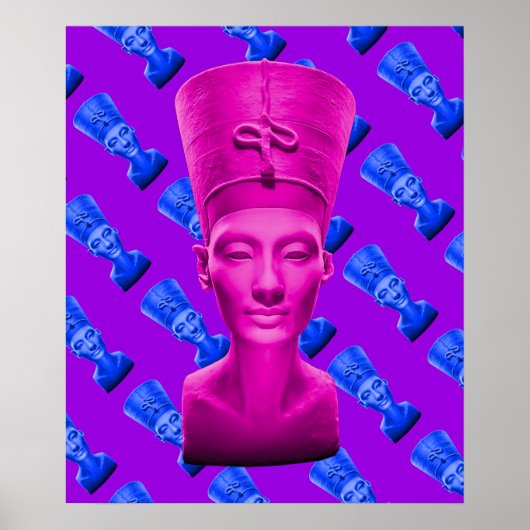 Poster rose Nefertiti (Devant)