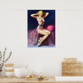 Poster Rose Nighty Pin Up (Cuisine)